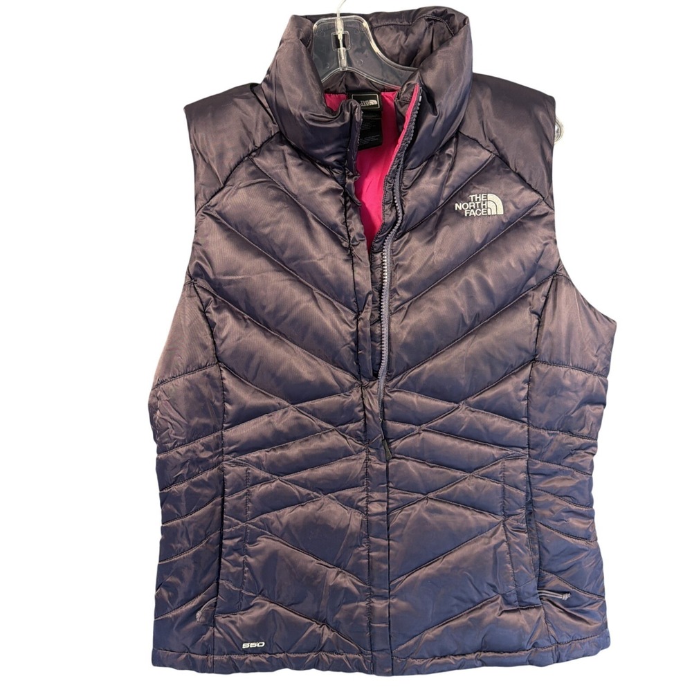 Womens Medium North Face, Puffer Vest, Purple, Aconcagua 550 Down Quilted